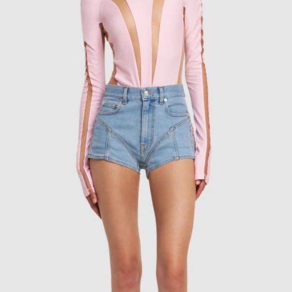 MUGLER
LVR Exclusive fringed denim shorts - Picture 3 of 7
